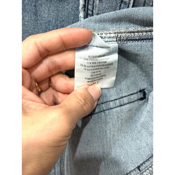 Renuar Silver Buttons Fringe Trim Pockets Denim Open Jacket Blue Women's Size M - Picture 4 of 4